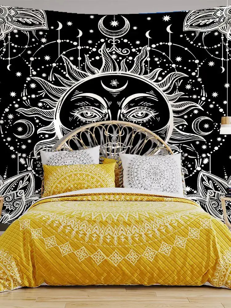 Sun Moon Mandala Tapestry