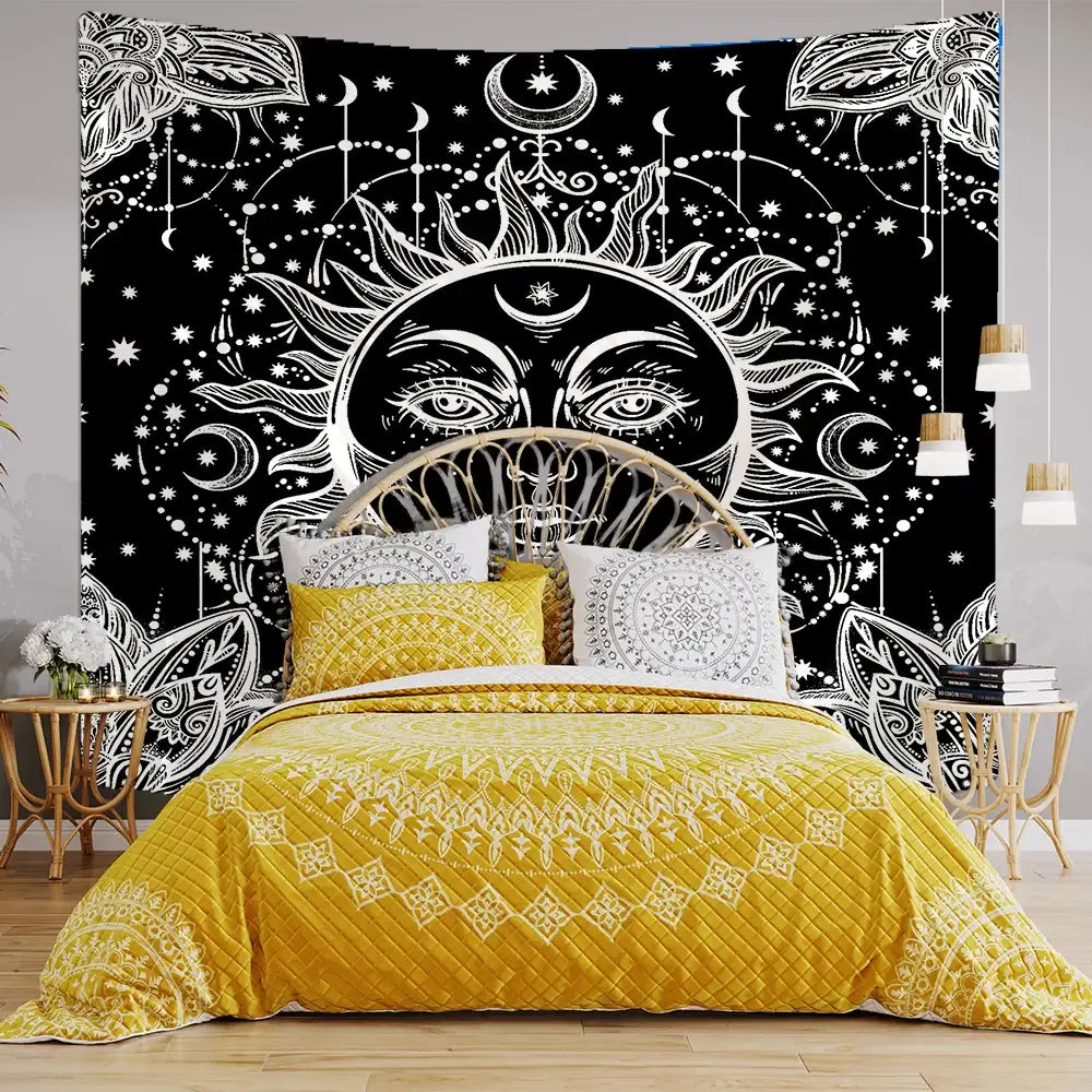 Sun Moon Mandala Tapestry