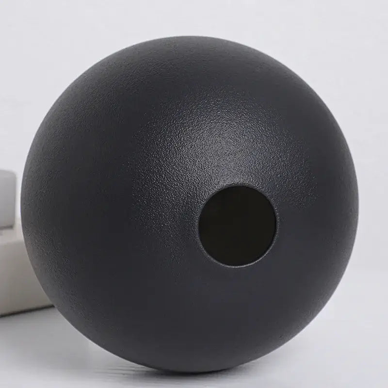 Black Ceramic Vase Set