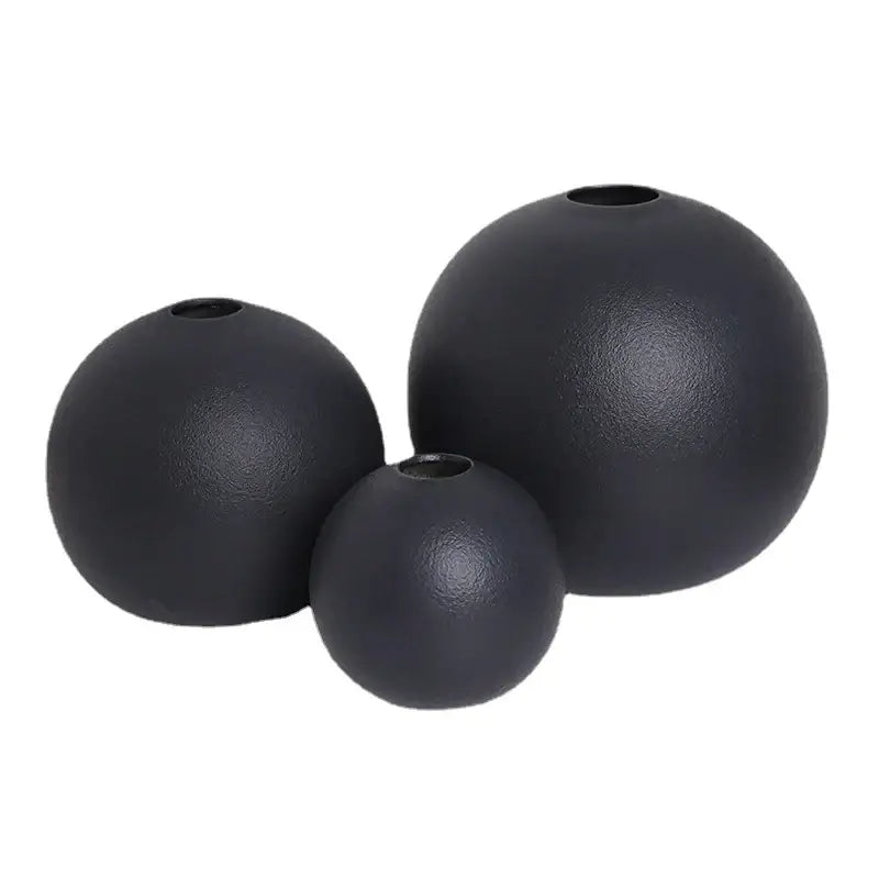 Black Ceramic Vase Set