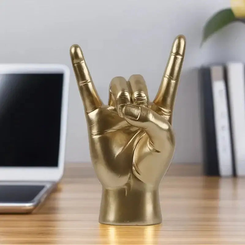 Glossy Rock Hand Sculpture