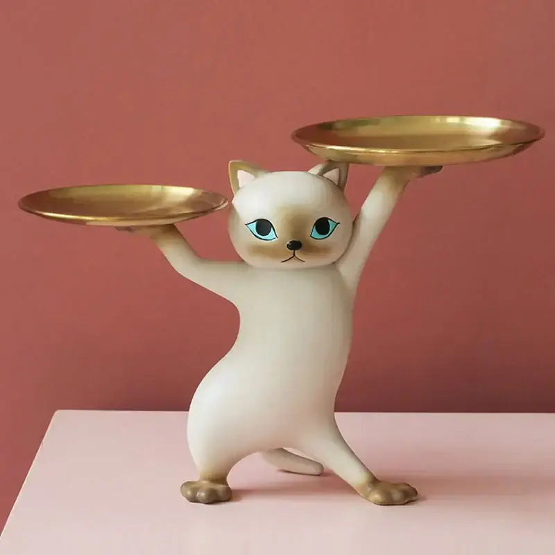 Cat Resin Tray Decor