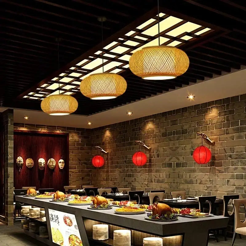 Bamboo Weave Pendant Lamp