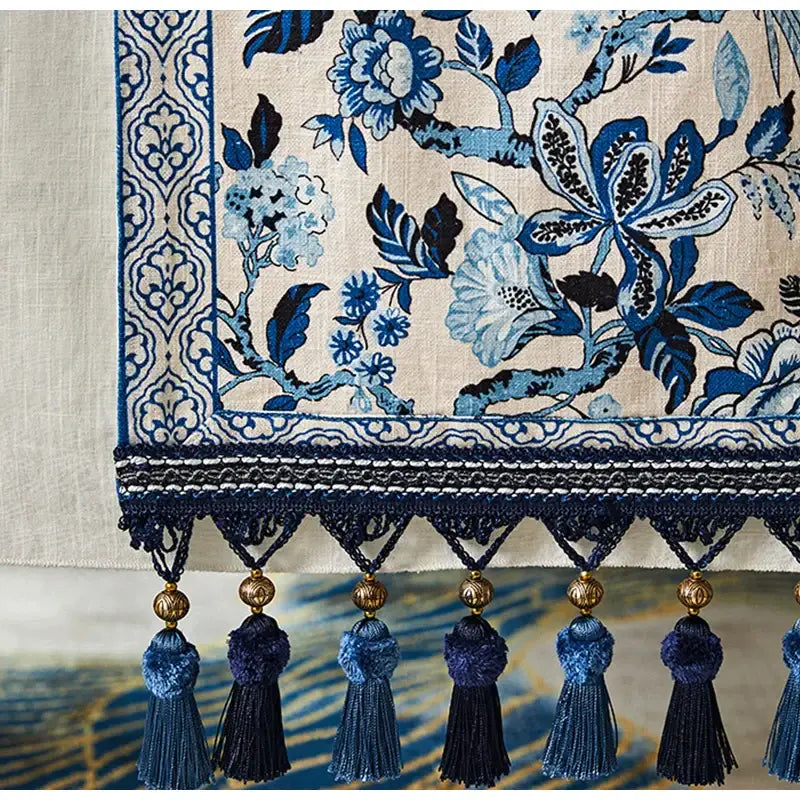 Chinoiserie Porcelain Table Runner