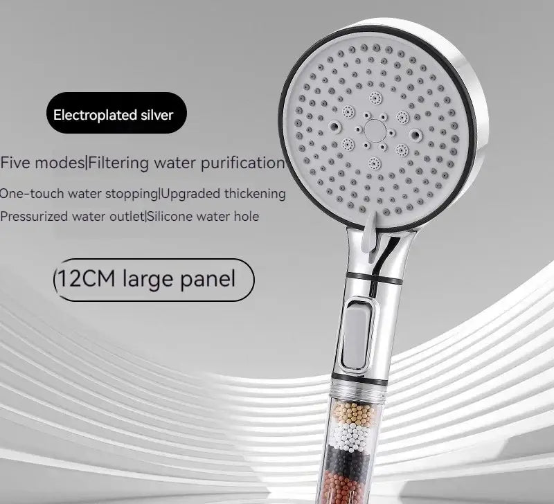 Chrome Calcium Filter Shower