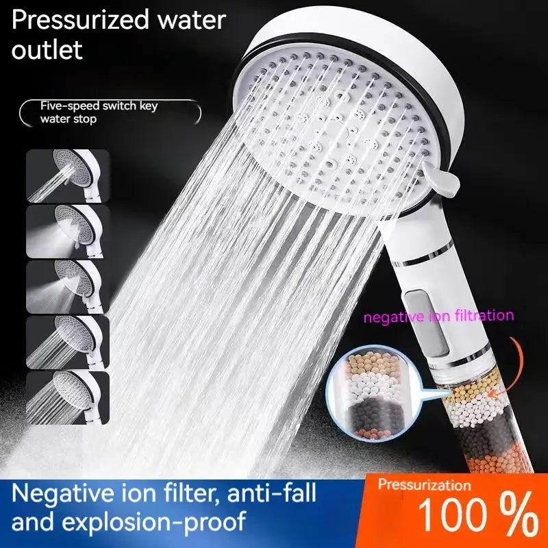 Chrome Calcium Filter Shower