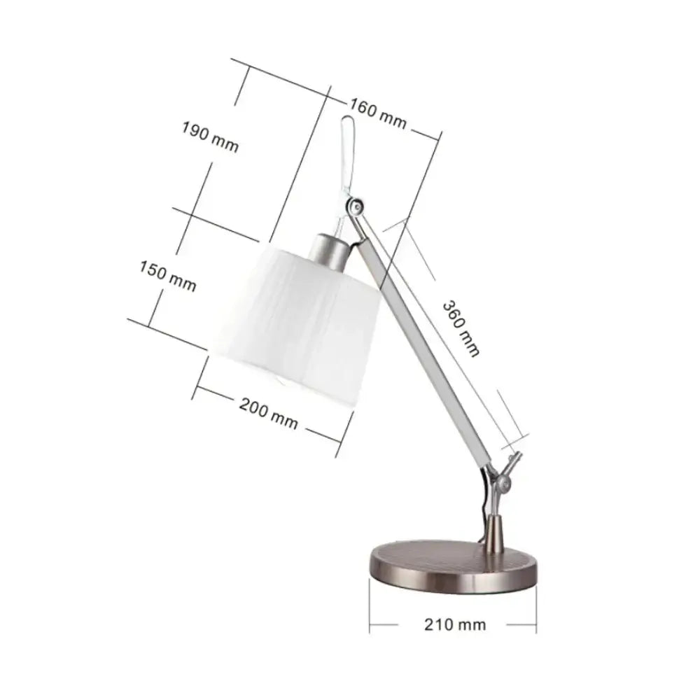 Chrome Industrial Fabric Shade Wall Light