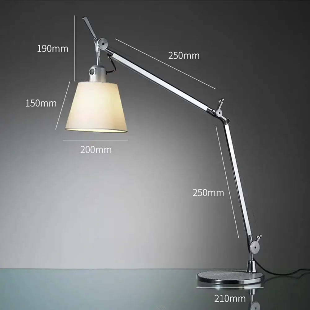 Chrome Industrial Fabric Shade Wall Light