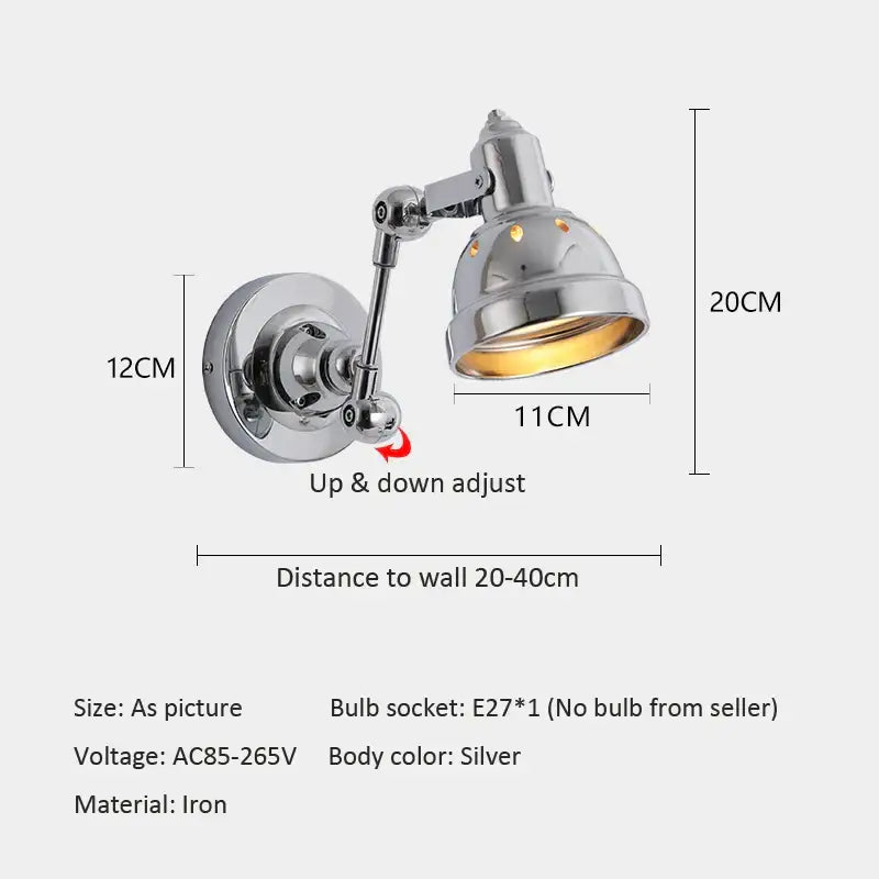 Amber Industrial Wall Light