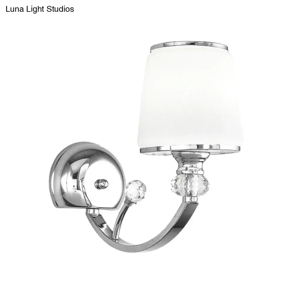 Chrome Crystal Bedroom Wall Light