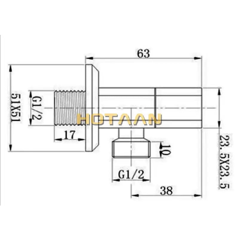 Chrome Triangle Valve Set