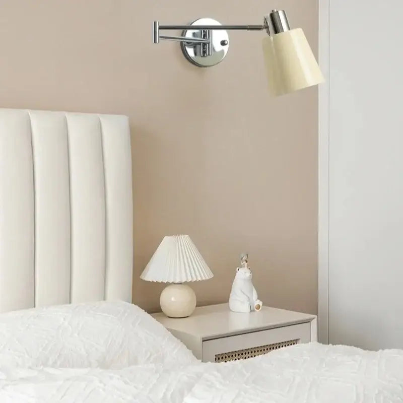 Chrome LED Wall Lamp with Adjustable Swing Arm