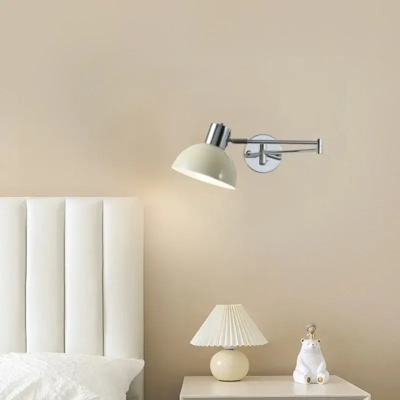 Chrome LED Wall Lamp with Adjustable Swing Arm