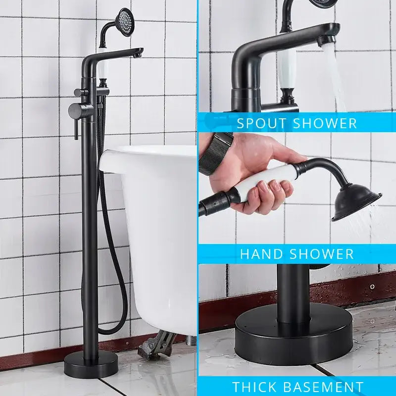 Chrome Floor Waterfall Faucet