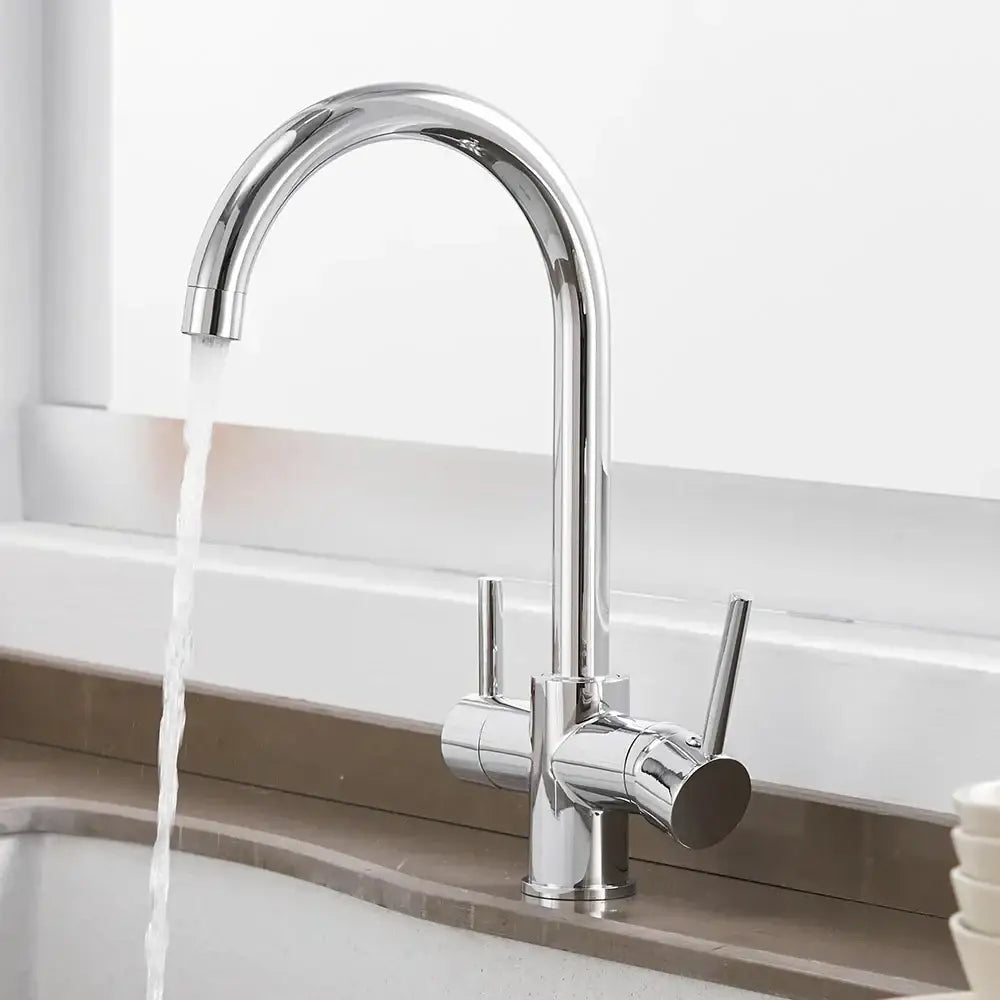 Chrome Dual Handle High Arc Faucet