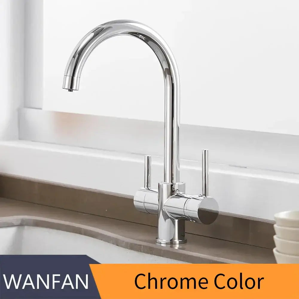 Chrome Dual Handle High Arc Faucet