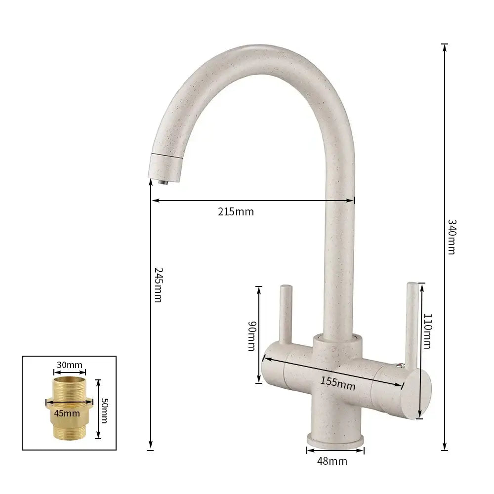 Chrome Dual Handle High Arc Faucet