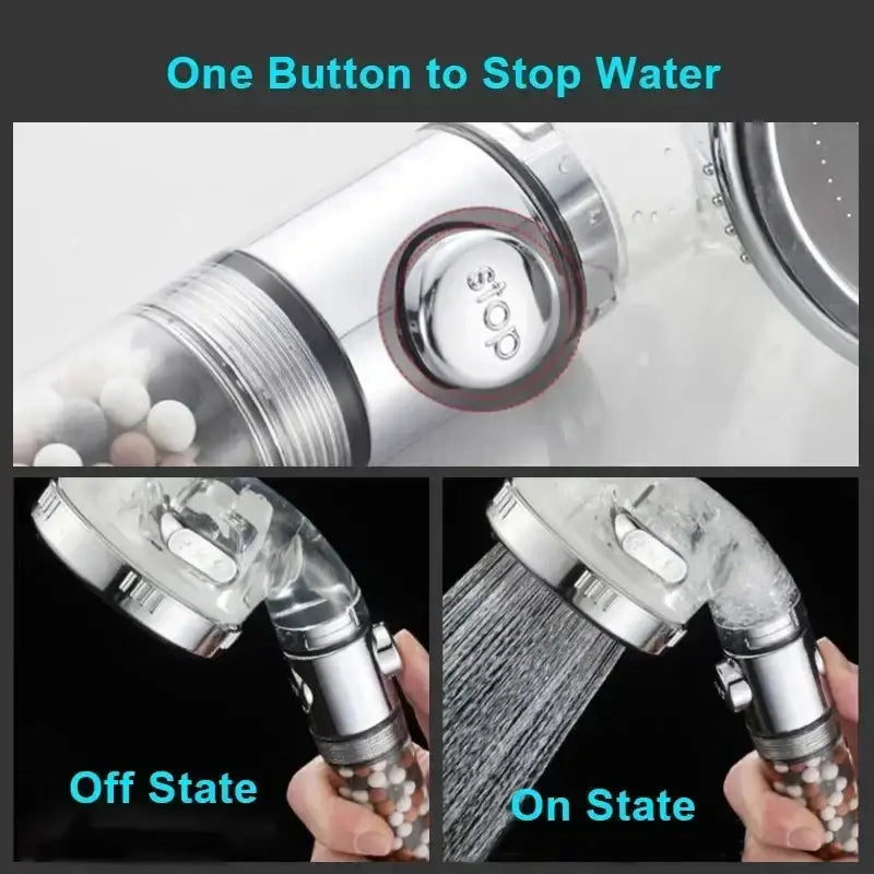 Chrome Water-Saving Shower Head