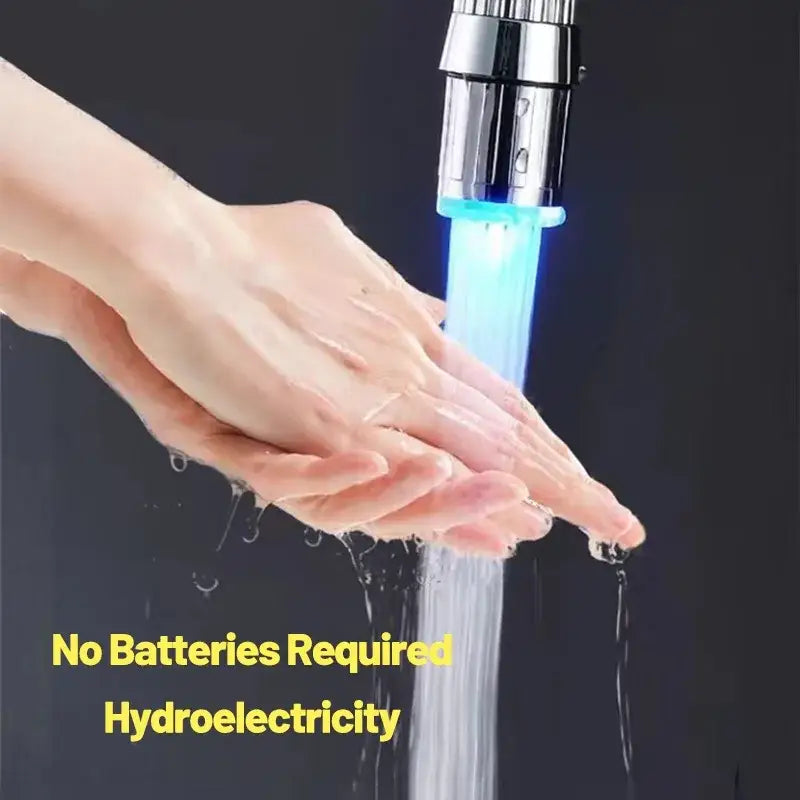 Chrome LED Faucet Aerator with Temperature Display