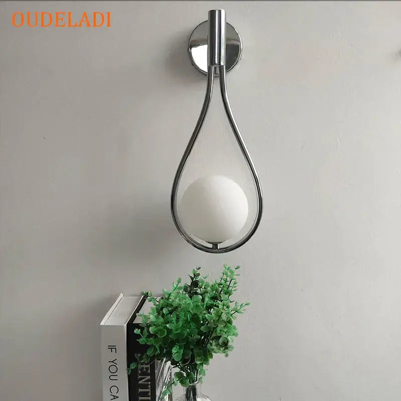 Chrome Teardrop Sconce