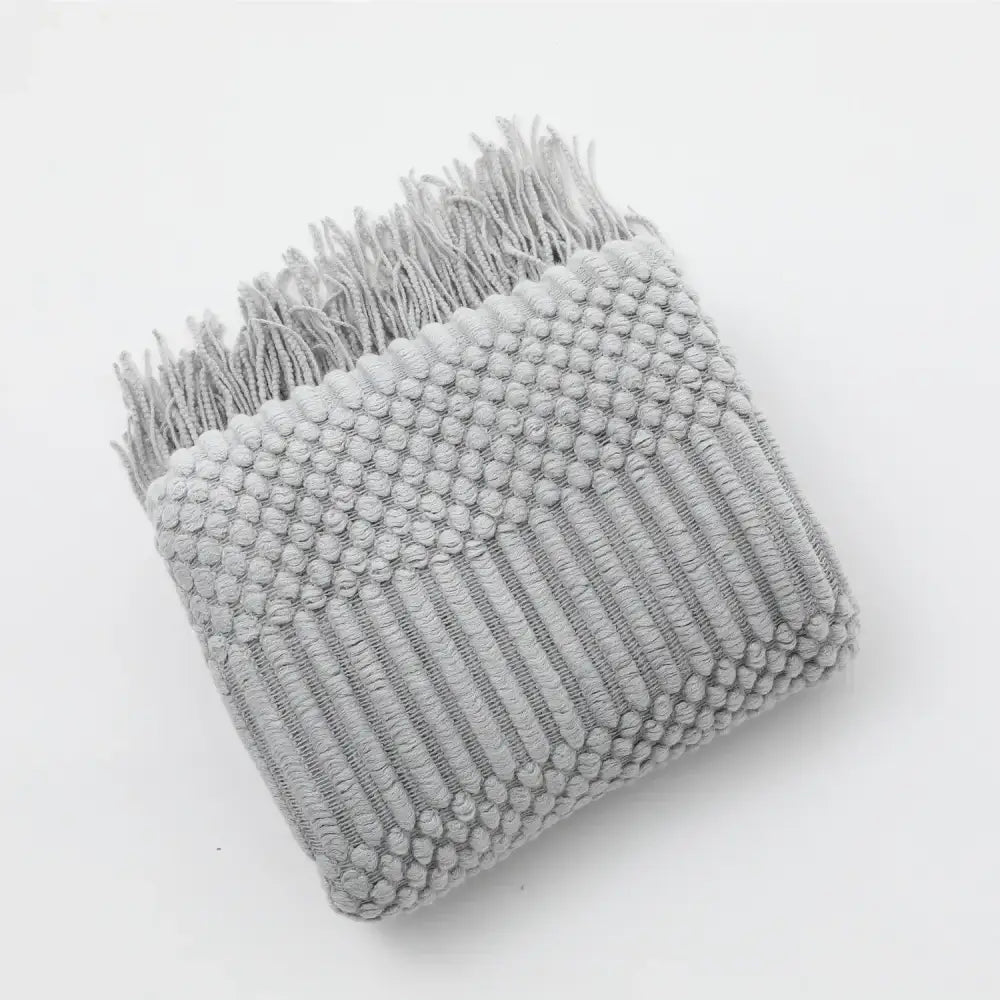 Mustard Ribbed Knit Blanket