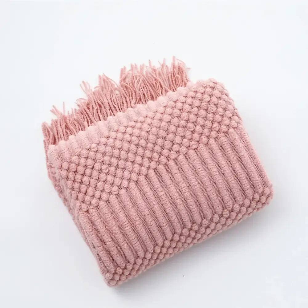 Mustard Ribbed Knit Blanket