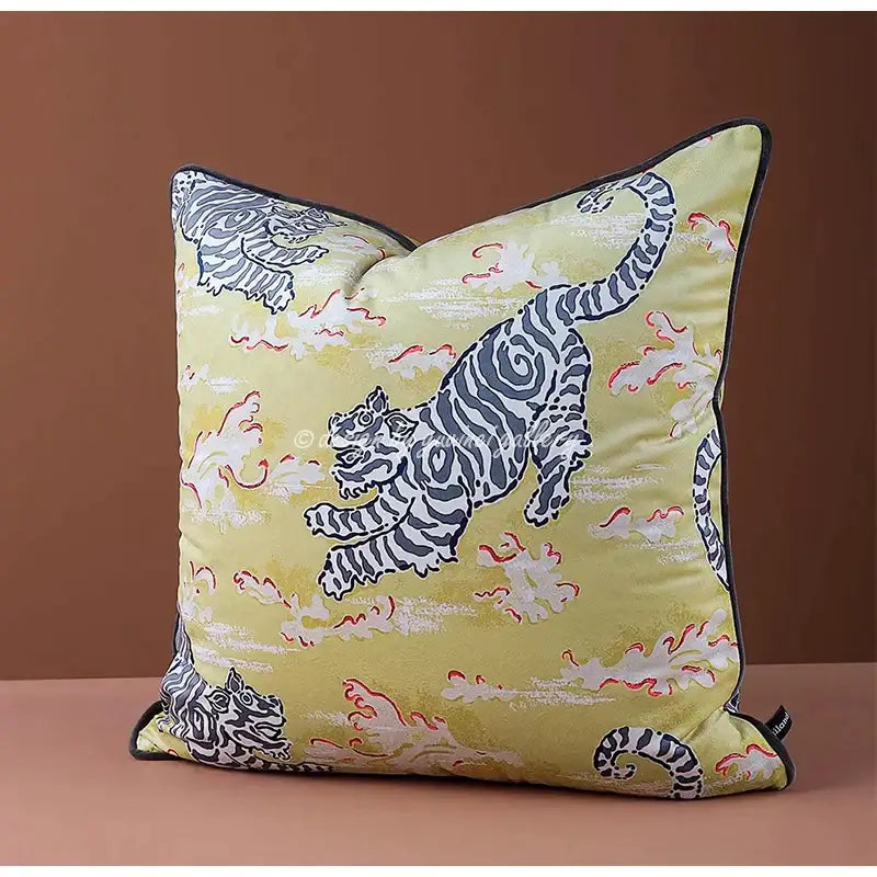 Blue Velvet Horse Cushion