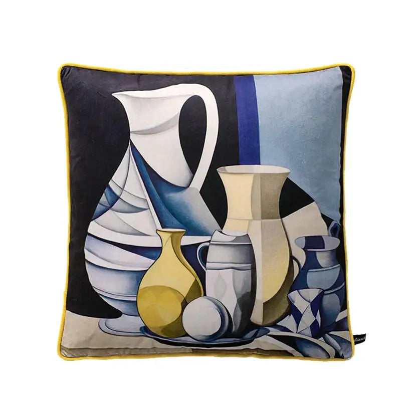 Blue Velvet Horse Cushion