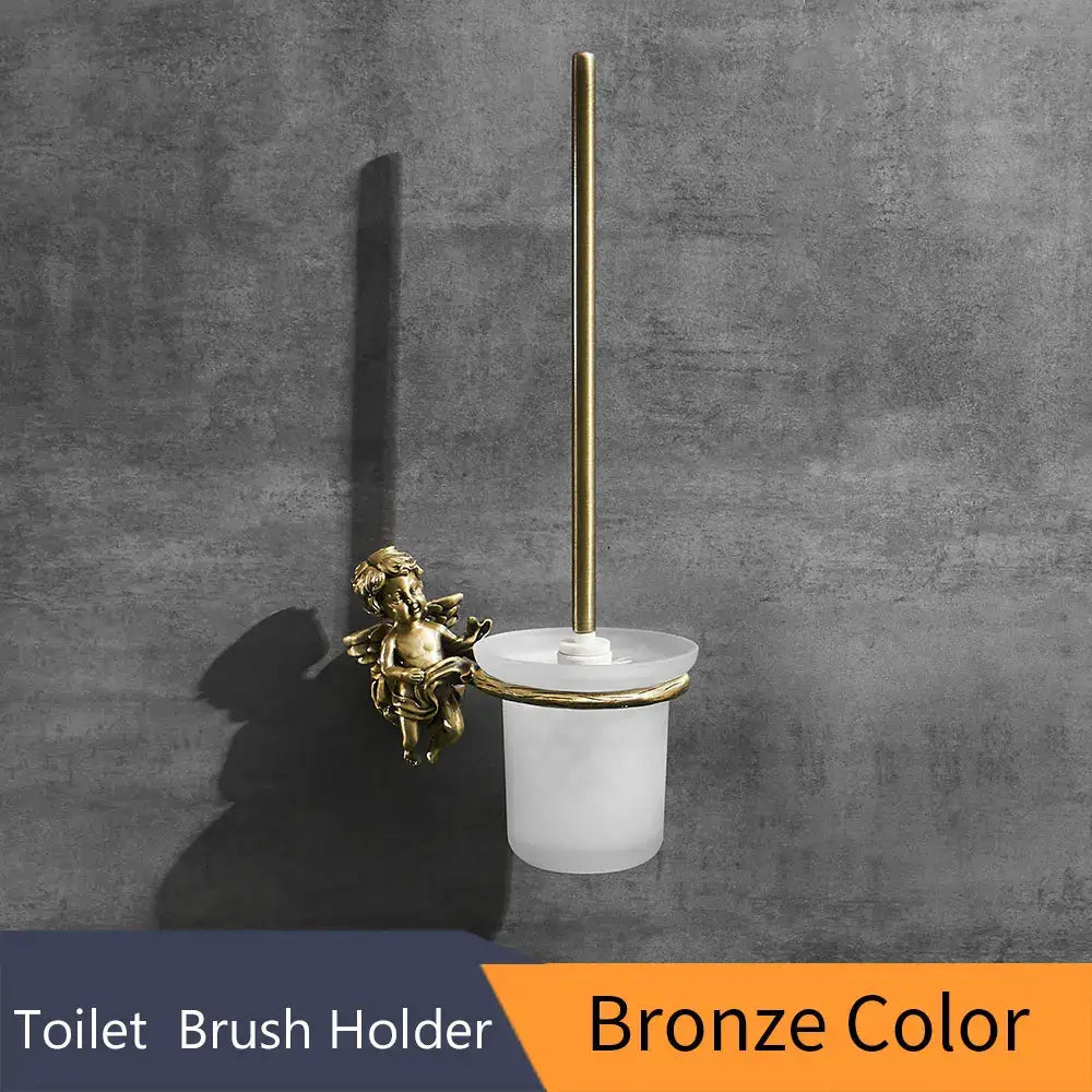Bronze Angel Toilet Brush