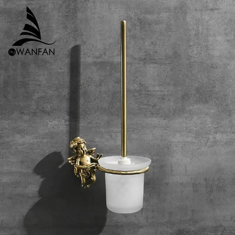 Bronze Angel Toilet Brush