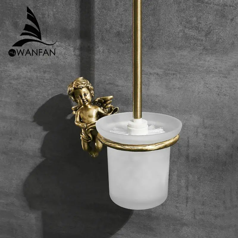 Bronze Angel Toilet Brush