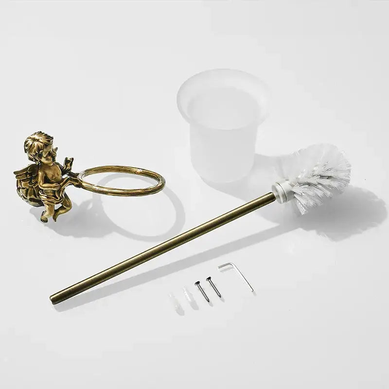 Bronze Angel Toilet Brush