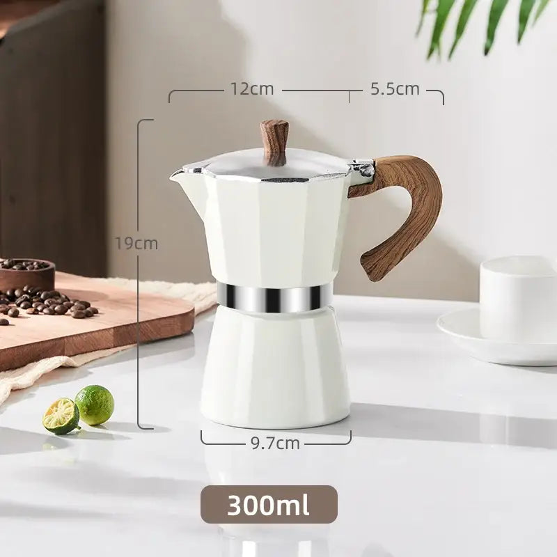 Aluminum Wood Moka Pot