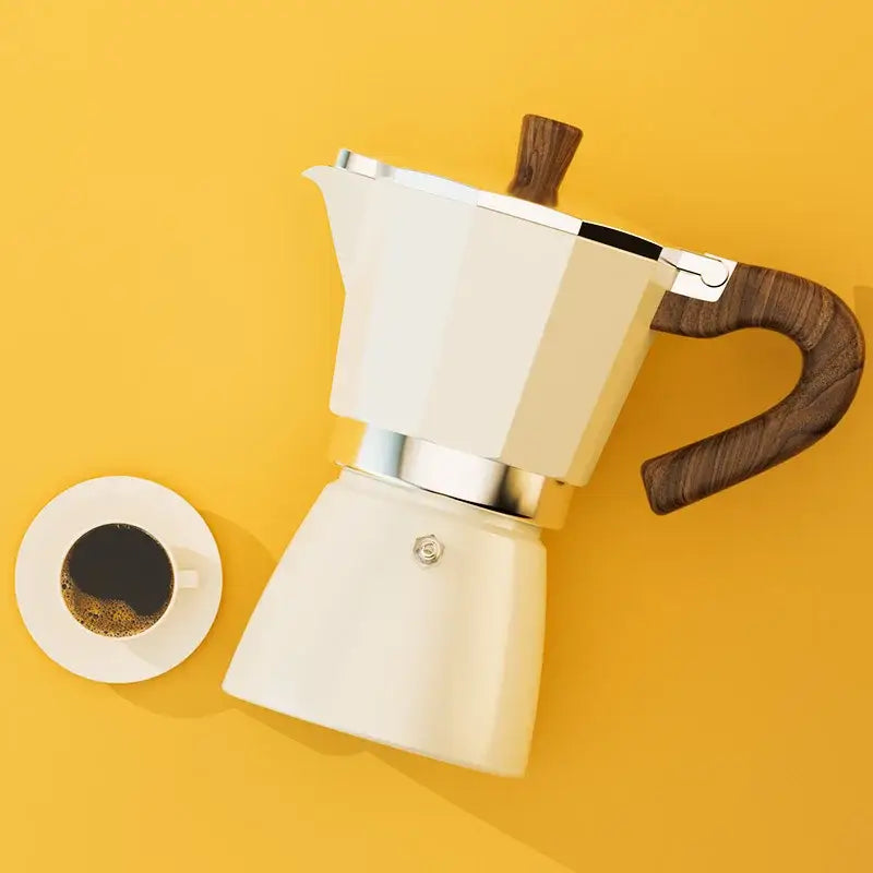 Aluminum Wood Moka Pot