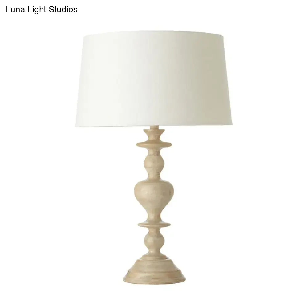 Wood Table Lamp Classic Bedroom LED Compatible