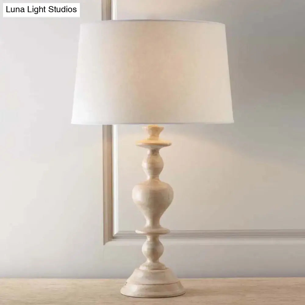 Wood Table Lamp Classic Bedroom LED Compatible