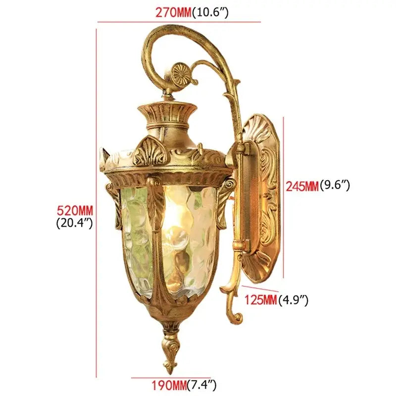 Bronze Textured Glass Wall Lamp