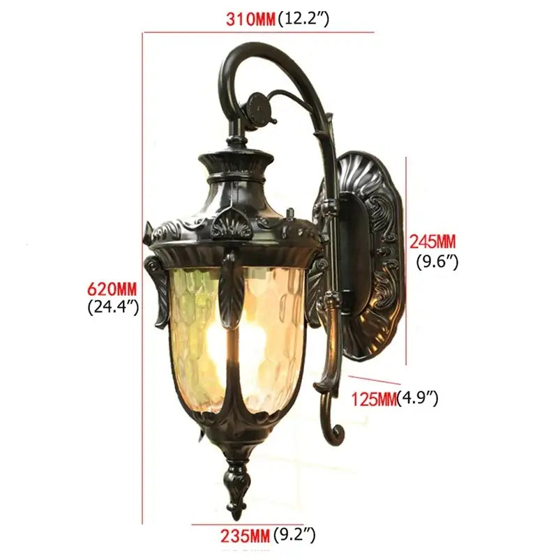 Bronze Textured Glass Wall Lamp