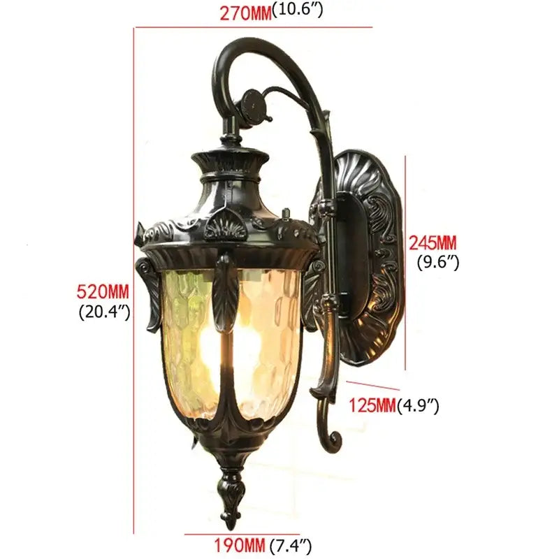 Bronze Textured Glass Wall Lamp