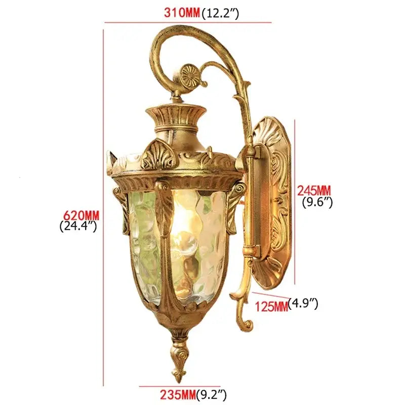 Bronze Textured Glass Wall Lamp
