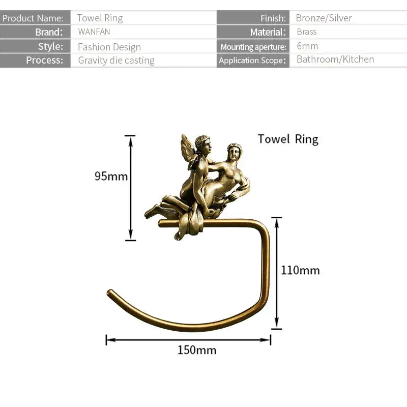 Bronze Winged Towel Rack