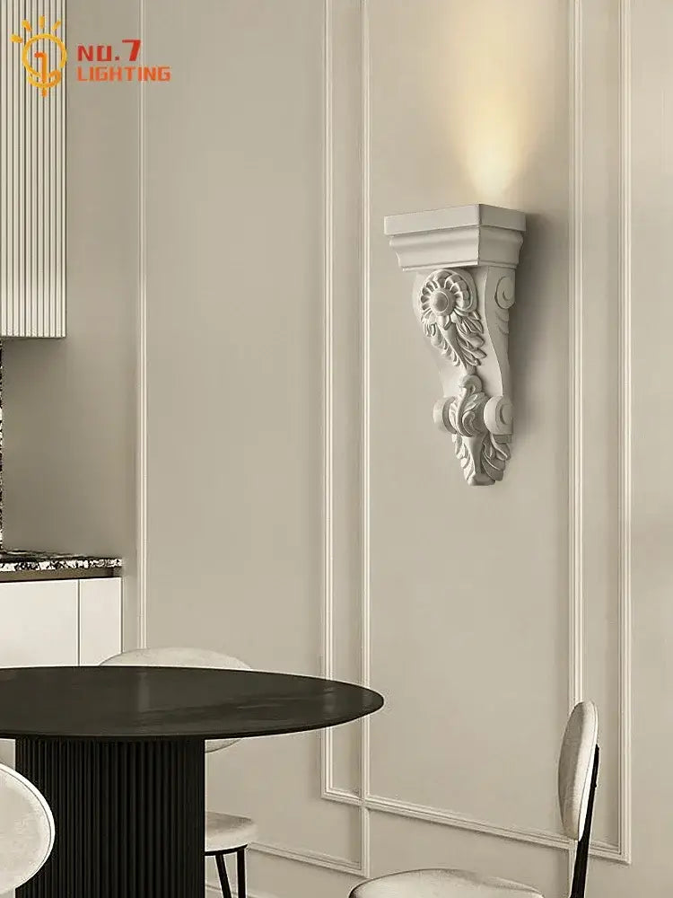 White Cream Resin Wall Lamp Living Room Light