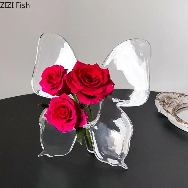 Clear Acrylic Butterfly Vase