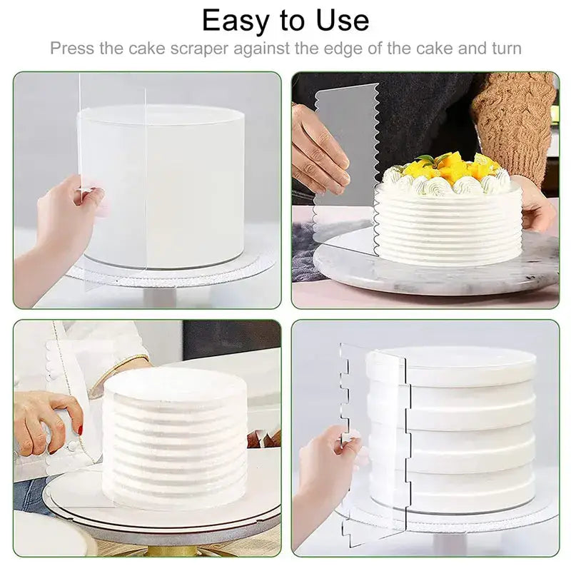 Acrylic Baking Scrapers Set