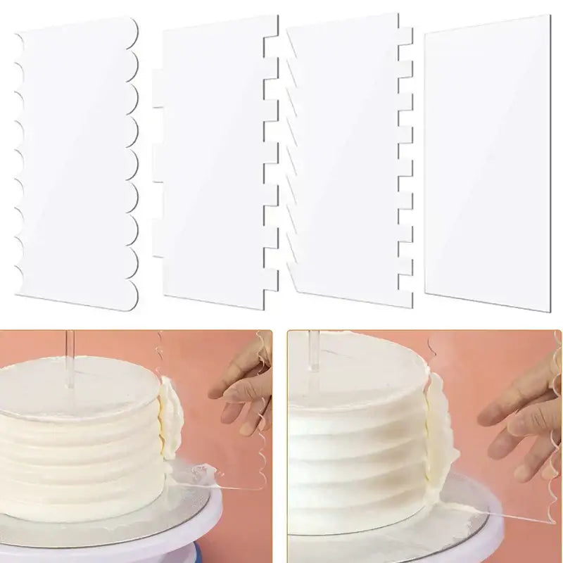 Acrylic Baking Scrapers Set
