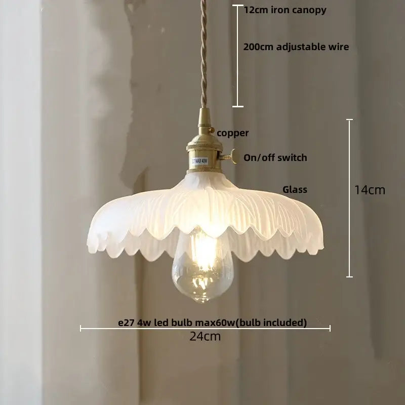 Amber Glass Dual-Head Kitchen Pendant Light
