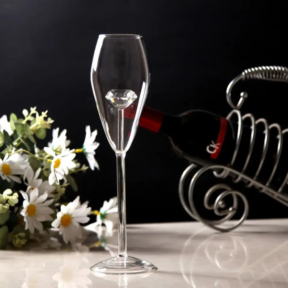 Clear Diamond Champagne Flute