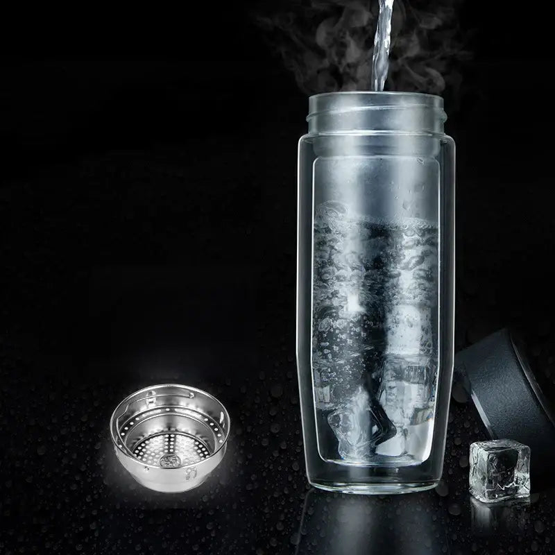 Glass Double Wall Mug