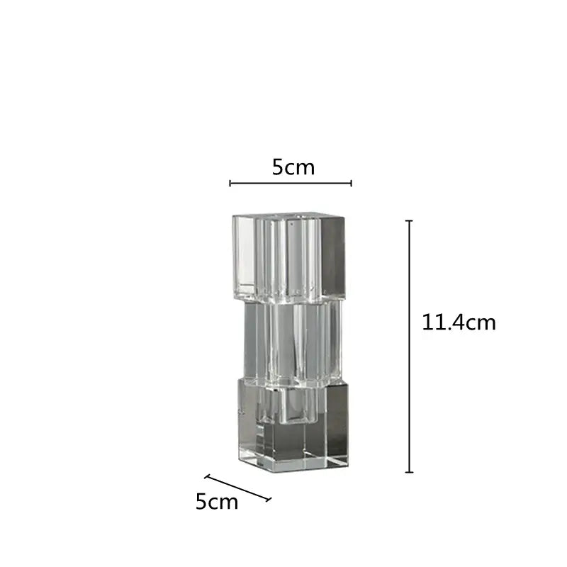 Fluted Clear Glass Vase