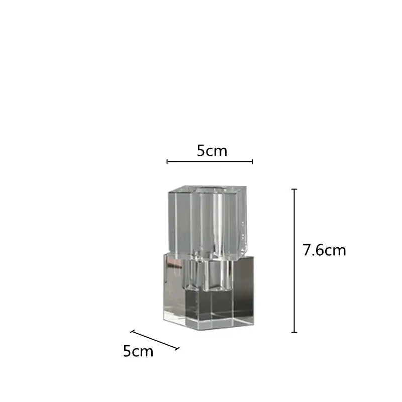 Fluted Clear Glass Vase